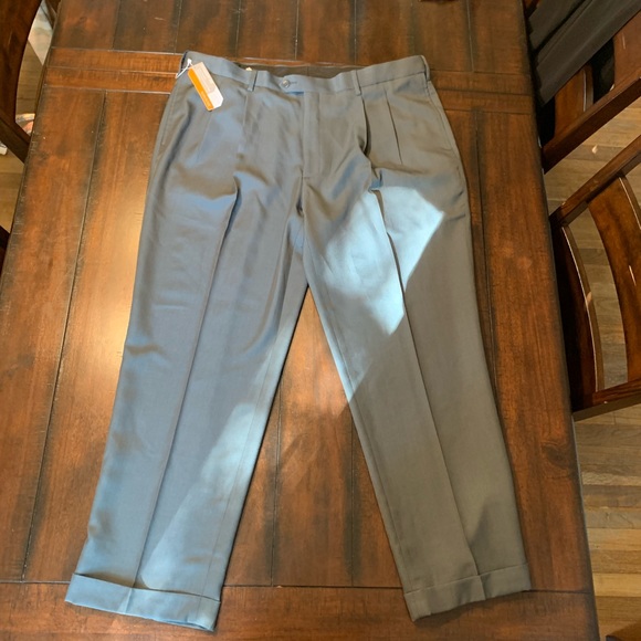 Savane Pants Savane Pleated Crosshatch Dress Pants Comfort429